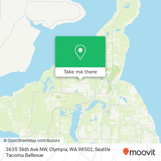 Mapa de 3635 36th Ave NW, Olympia, WA 98502