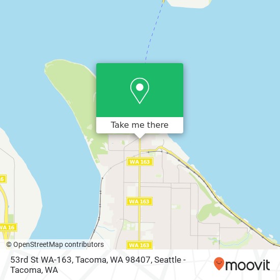 53rd St WA-163, Tacoma, WA 98407 map