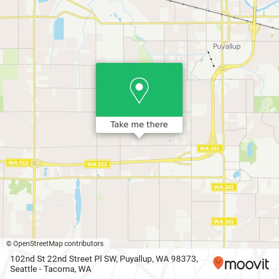 Mapa de 102nd St 22nd Street Pl SW, Puyallup, WA 98373