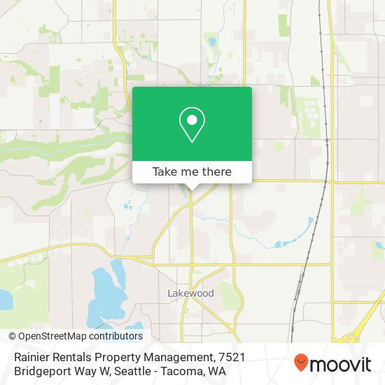 Rainier Rentals Property Management, 7521 Bridgeport Way W map