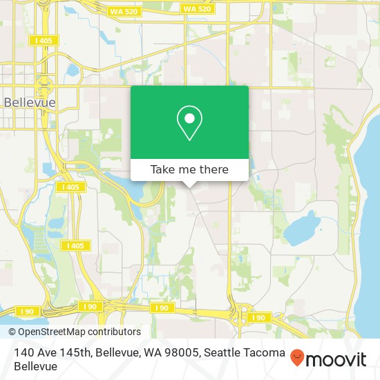 Mapa de 140 Ave 145th, Bellevue, WA 98005