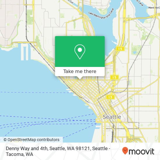 Denny Way and 4th, Seattle, WA 98121 map