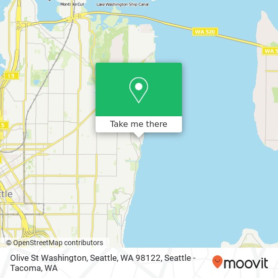 Mapa de Olive St Washington, Seattle, WA 98122