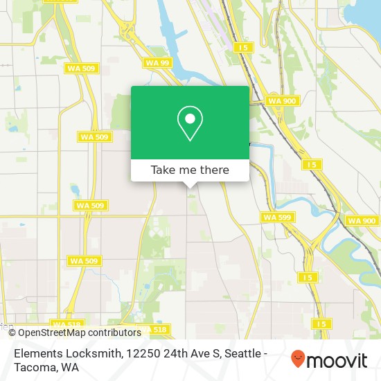 Mapa de Elements Locksmith, 12250 24th Ave S