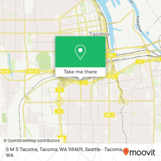 Mapa de S M S Tacoma, Tacoma, WA 98409