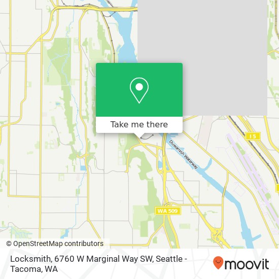 Mapa de Locksmith, 6760 W Marginal Way SW
