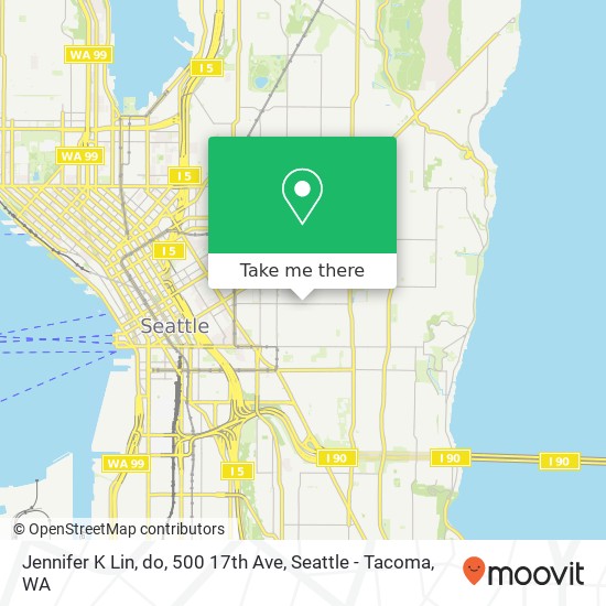 Mapa de Jennifer K Lin, do, 500 17th Ave
