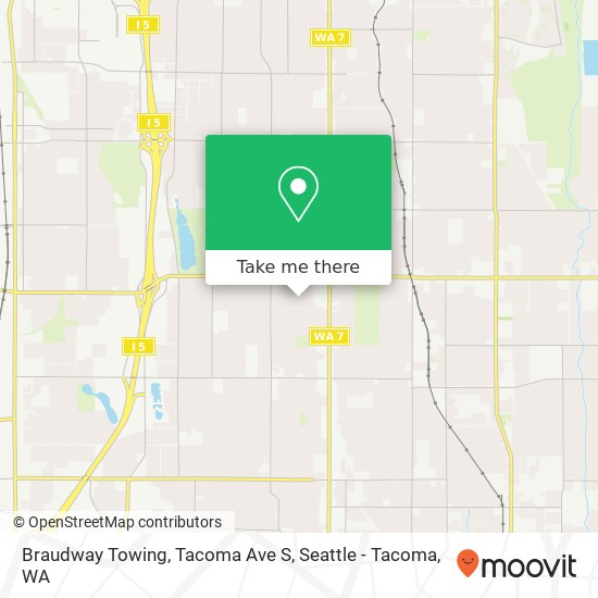 Braudway Towing, Tacoma Ave S map