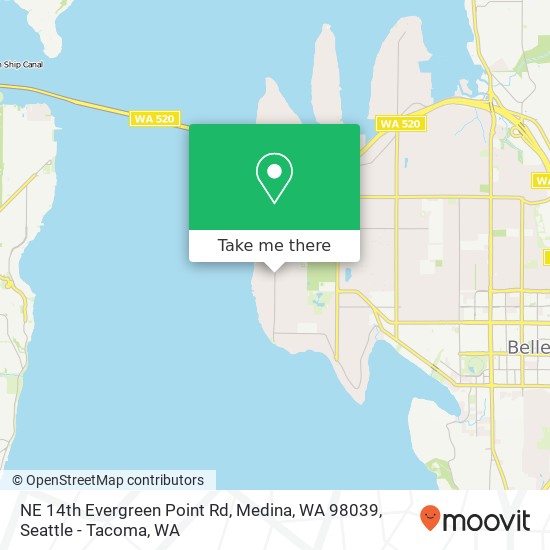 NE 14th Evergreen Point Rd, Medina, WA 98039 map