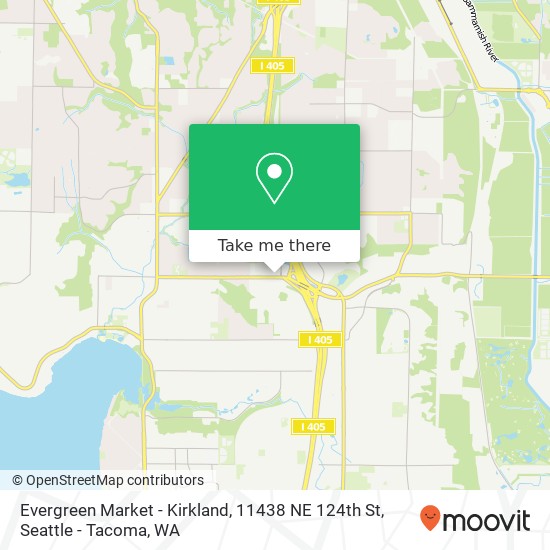 Evergreen Market - Kirkland, 11438 NE 124th St map