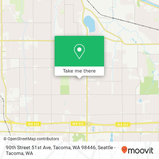 Mapa de 90th Street 51st Ave, Tacoma, WA 98446