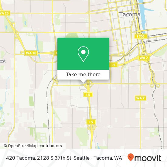 Mapa de 420 Tacoma, 2128 S 37th St