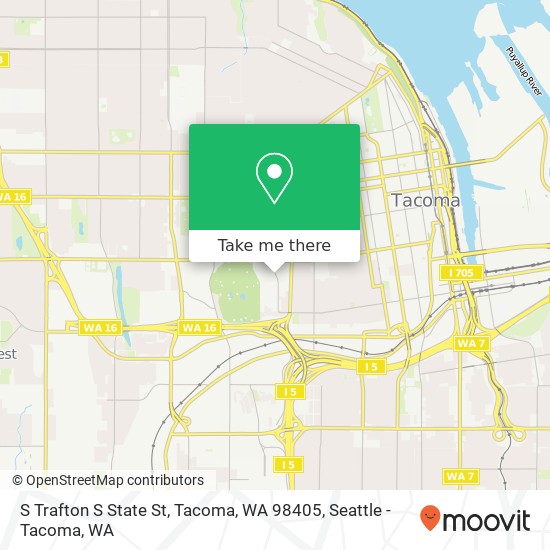 Mapa de S Trafton S State St, Tacoma, WA 98405