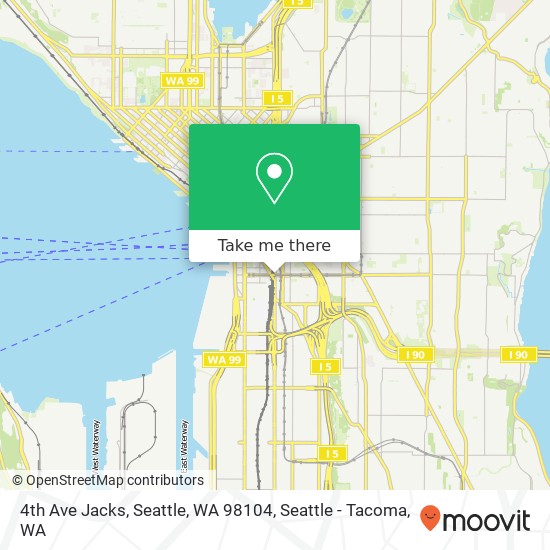 Mapa de 4th Ave Jacks, Seattle, WA 98104