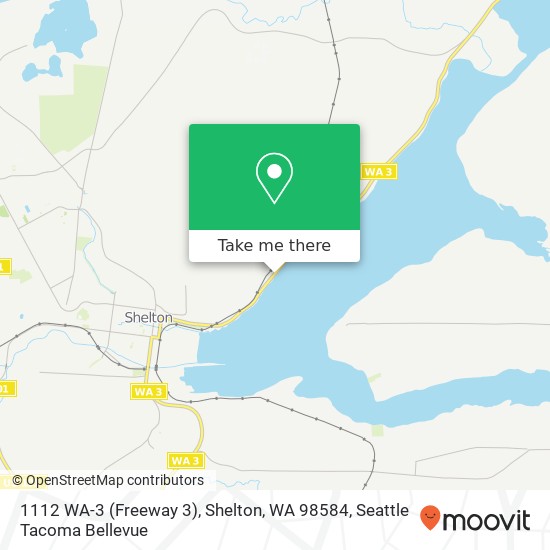 Mapa de 1112 WA-3 (Freeway 3), Shelton, WA 98584