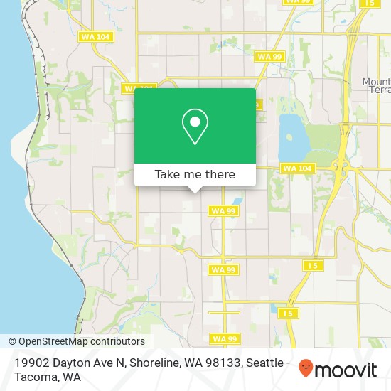 Mapa de 19902 Dayton Ave N, Shoreline, WA 98133