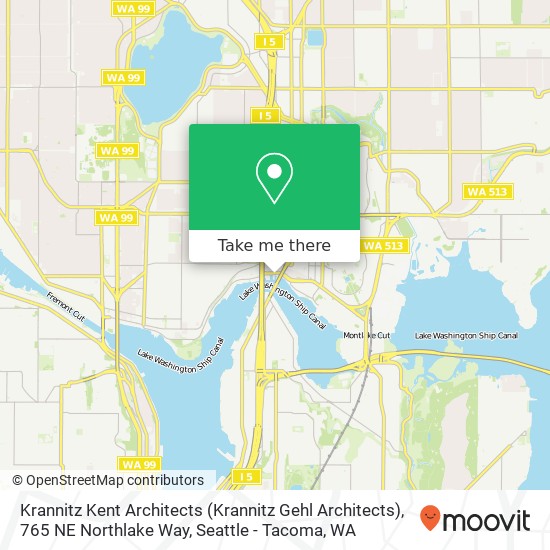 Mapa de Krannitz Kent Architects (Krannitz Gehl Architects), 765 NE Northlake Way