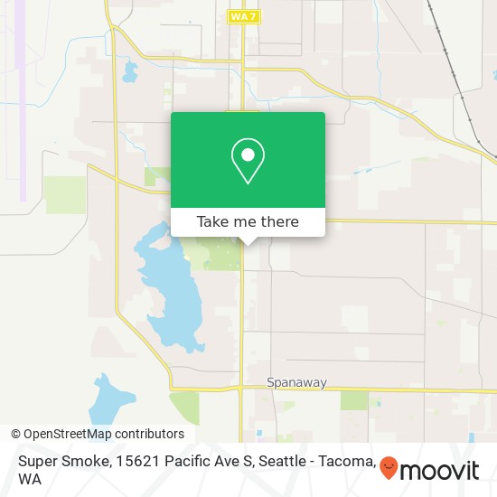 Mapa de Super Smoke, 15621 Pacific Ave S