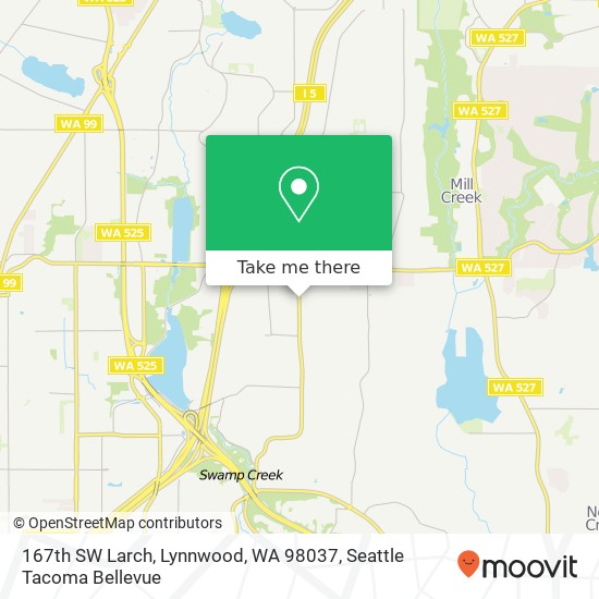 Mapa de 167th SW Larch, Lynnwood, WA 98037