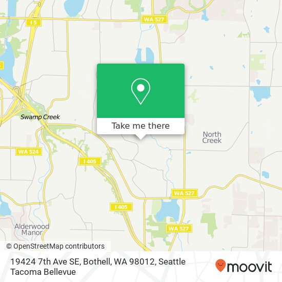 Mapa de 19424 7th Ave SE, Bothell, WA 98012