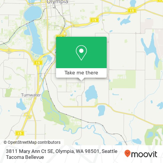 Mapa de 3811 Mary Ann Ct SE, Olympia, WA 98501