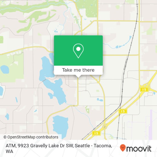 Mapa de ATM, 9923 Gravelly Lake Dr SW