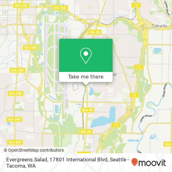 Evergreens Salad, 17801 International Blvd map