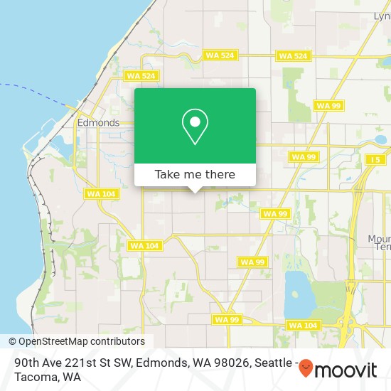 Mapa de 90th Ave 221st St SW, Edmonds, WA 98026