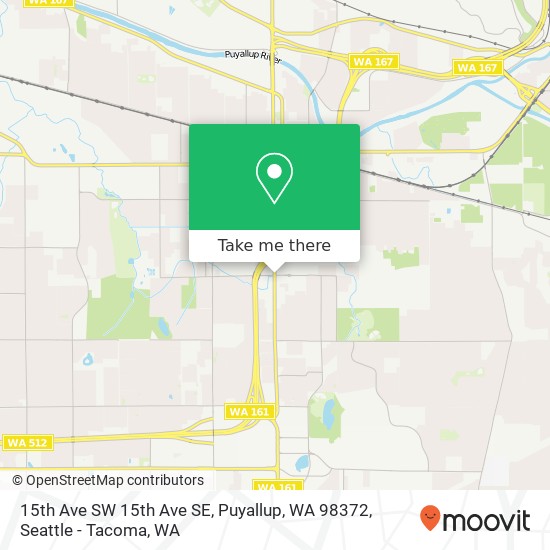 Mapa de 15th Ave SW 15th Ave SE, Puyallup, WA 98372