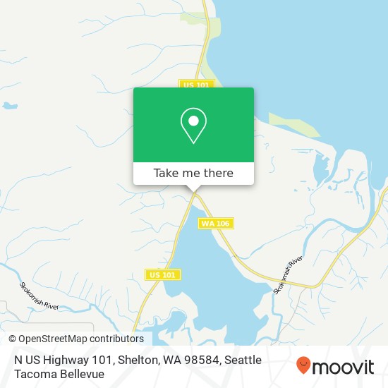 Mapa de N US Highway 101, Shelton, WA 98584