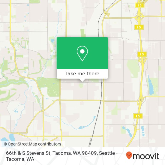 Mapa de 66th & S Stevens St, Tacoma, WA 98409