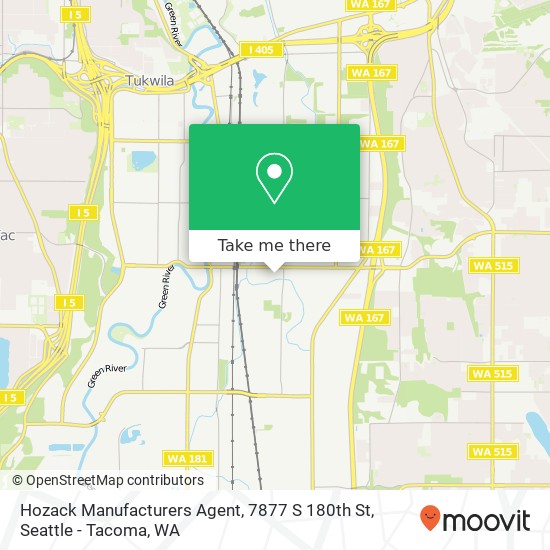 Hozack Manufacturers Agent, 7877 S 180th St map