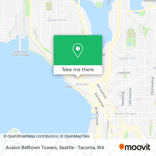 Mapa de Avalon Belltown Towers