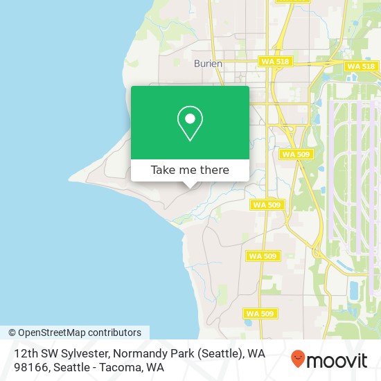 12th SW Sylvester, Normandy Park (Seattle), WA 98166 map