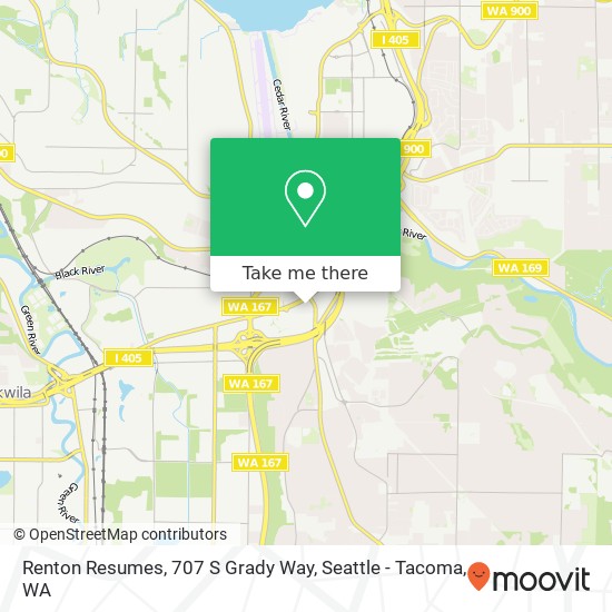 Mapa de Renton Resumes, 707 S Grady Way