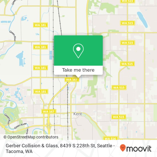 Mapa de Gerber Collision & Glass, 8439 S 228th St