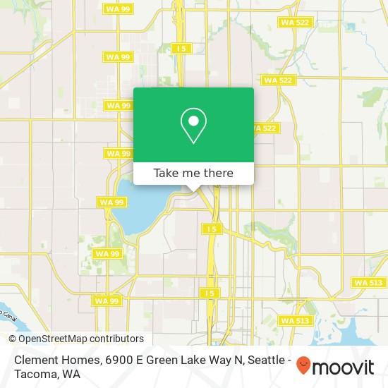 Mapa de Clement Homes, 6900 E Green Lake Way N