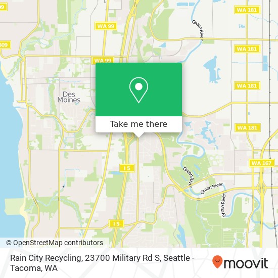 Rain City Recycling, 23700 Military Rd S map