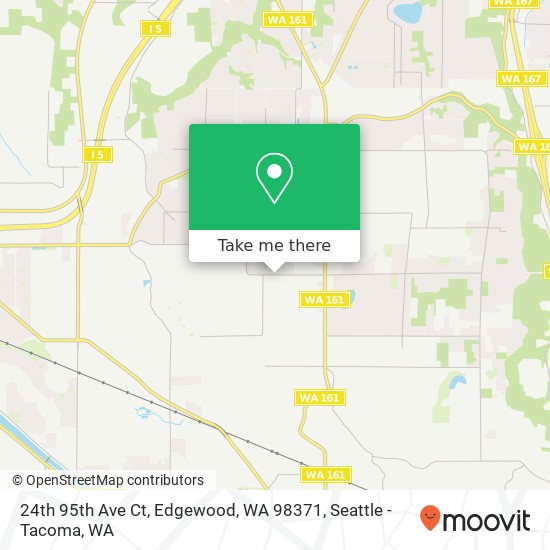 Mapa de 24th 95th Ave Ct, Edgewood, WA 98371