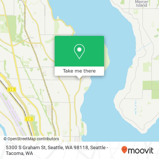 Mapa de 5300 S Graham St, Seattle, WA 98118