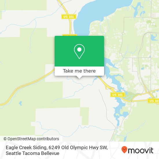 Mapa de Eagle Creek Siding, 6249 Old Olympic Hwy SW