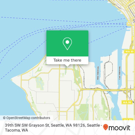 39th SW SW Grayson St, Seattle, WA 98126 map