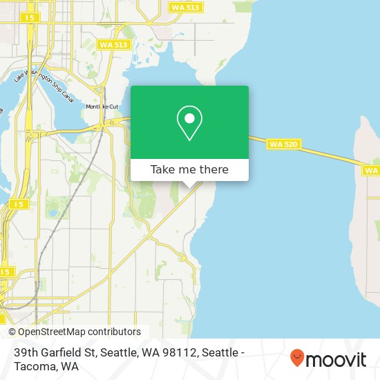 Mapa de 39th Garfield St, Seattle, WA 98112