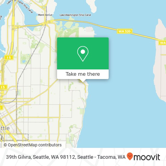 Mapa de 39th Gilvra, Seattle, WA 98112