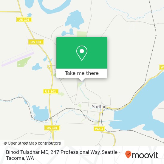 Mapa de Binod Tuladhar MD, 247 Professional Way