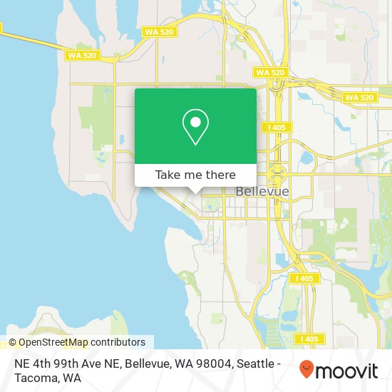 NE 4th 99th Ave NE, Bellevue, WA 98004 map