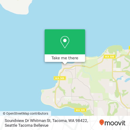 Mapa de Soundview Dr Whitman St, Tacoma, WA 98422