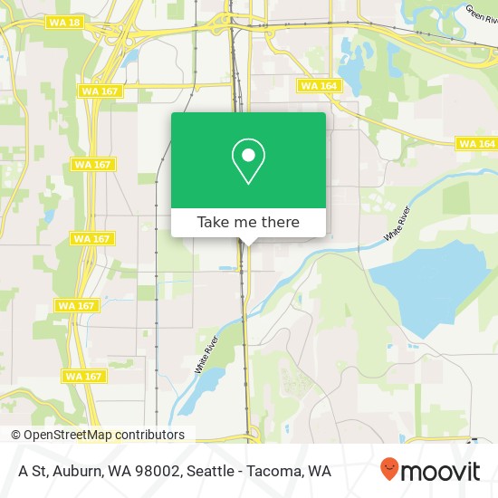 Mapa de A St, Auburn, WA 98002