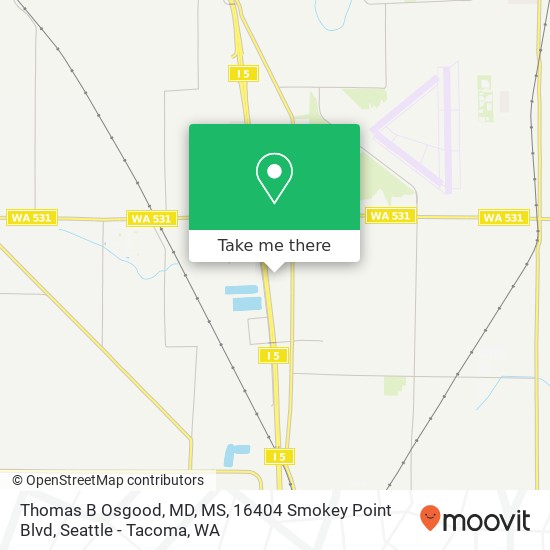 Mapa de Thomas B Osgood, MD, MS, 16404 Smokey Point Blvd