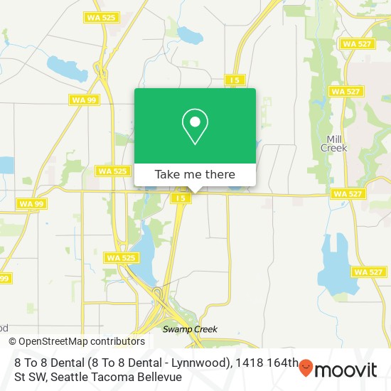 8 To 8 Dental (8 To 8 Dental - Lynnwood), 1418 164th St SW map